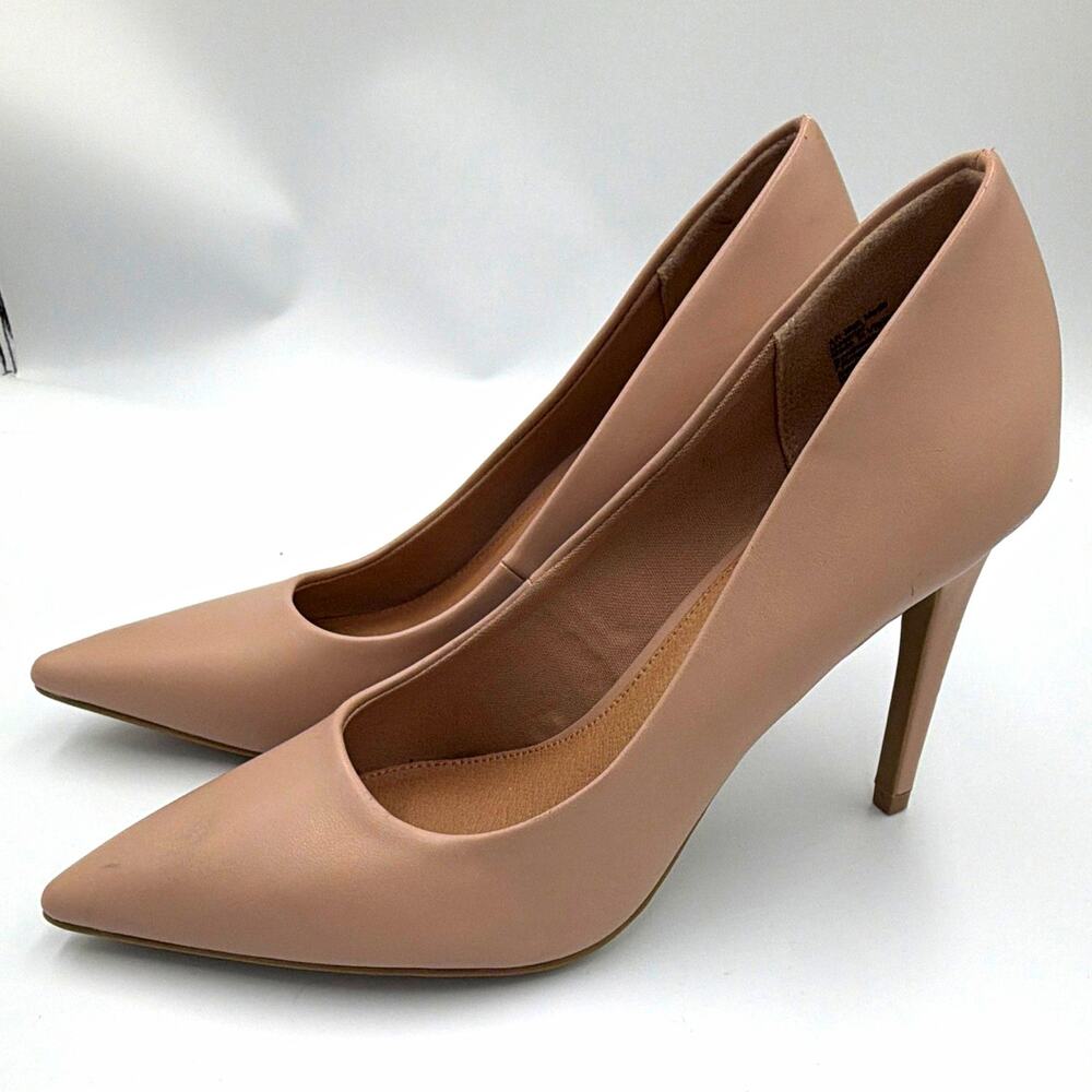 Christian Siriano Women’s Beige Pointed Toe Stiletto Pumps Slip-On US 8